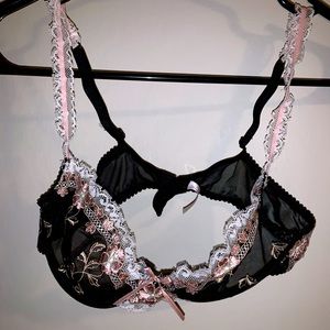 Lacy black bra